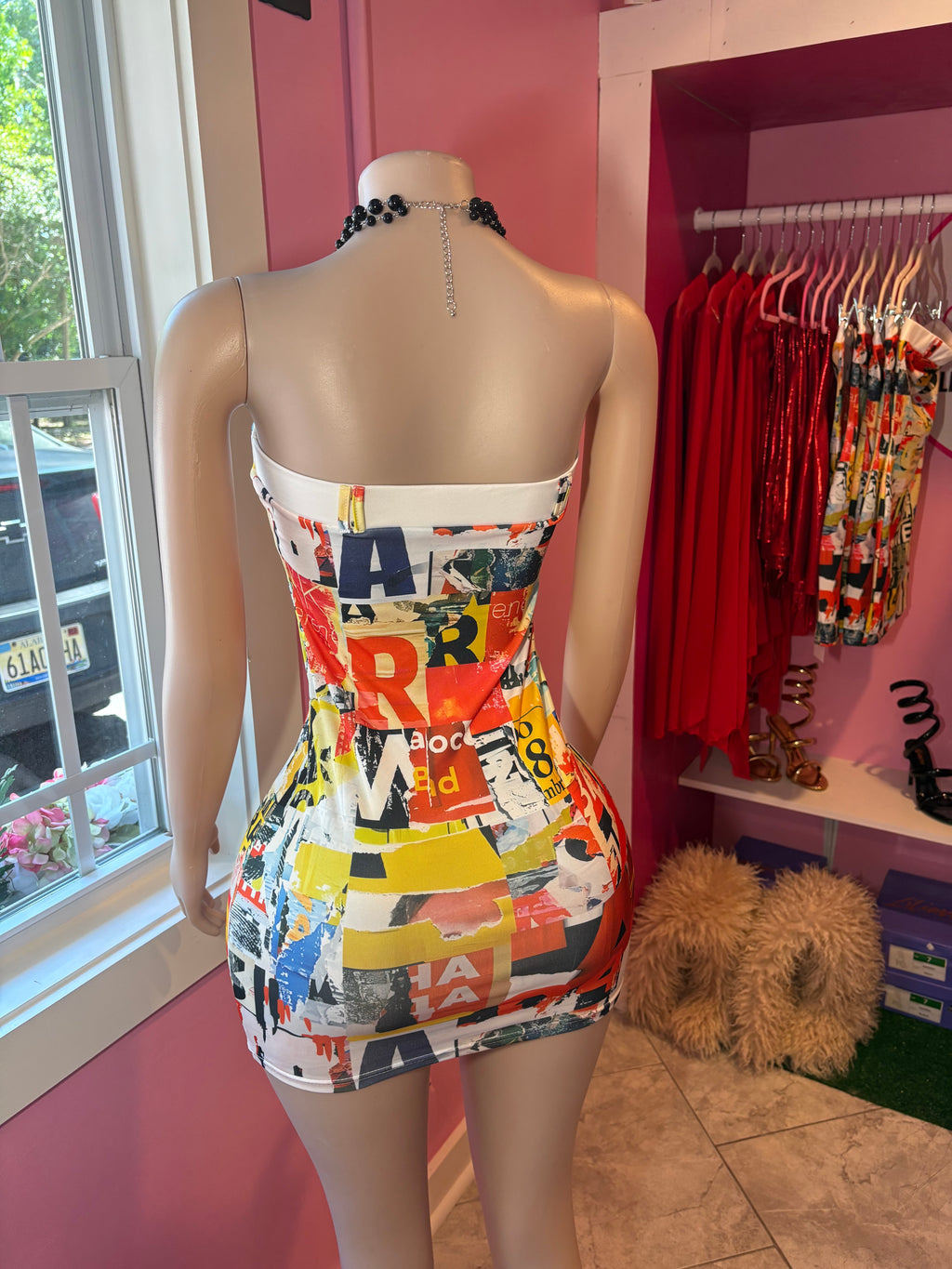 Graphic Mini Dress