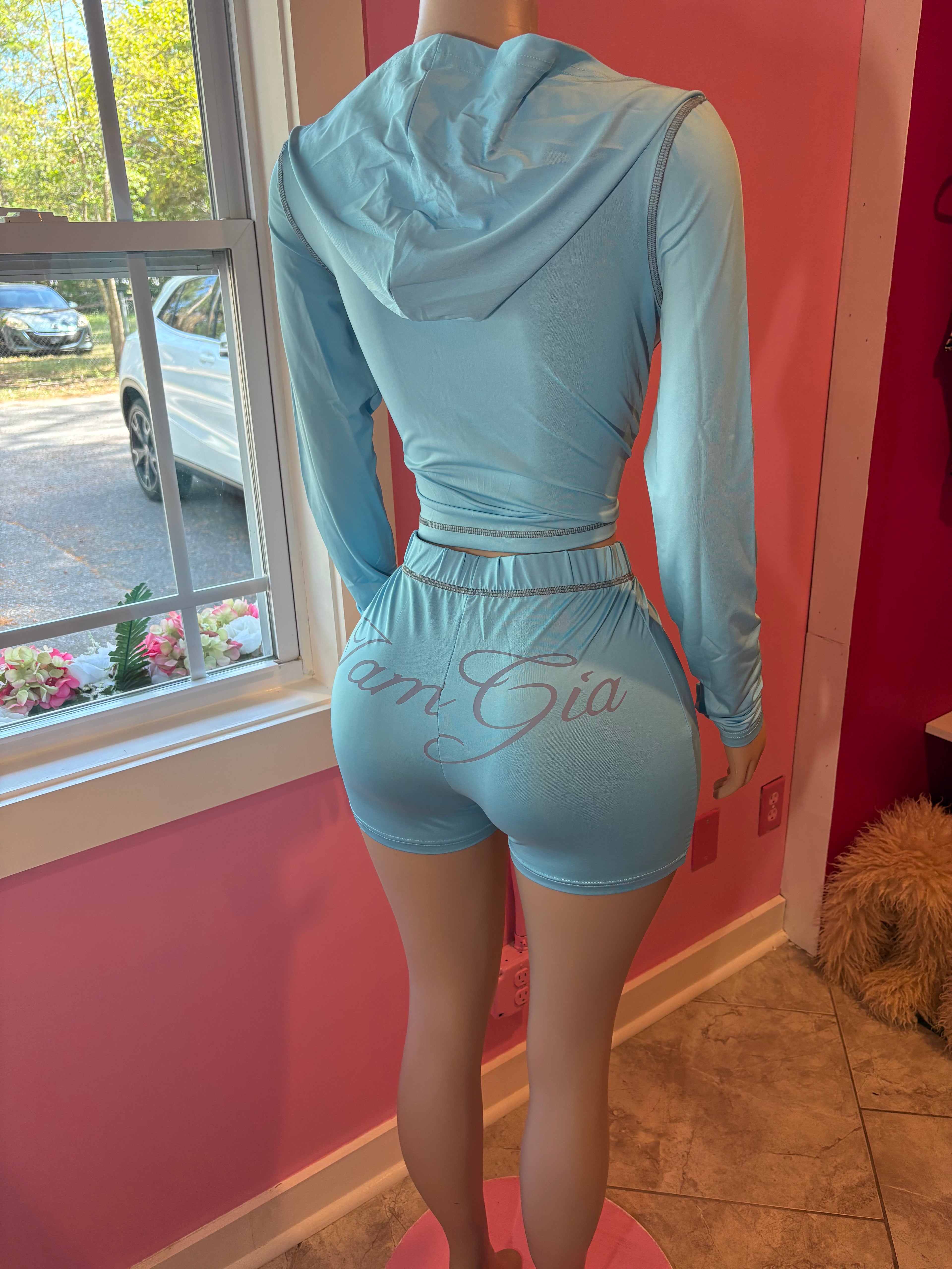 Gia Long Sleeve Shorts Set ❤️💙