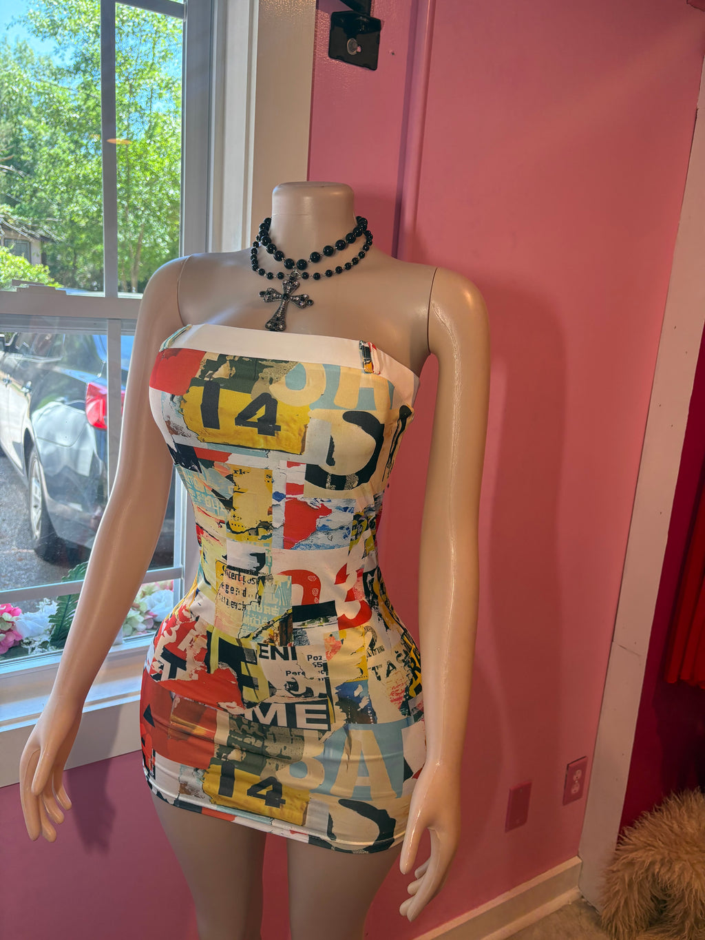 Graphic Mini Dress