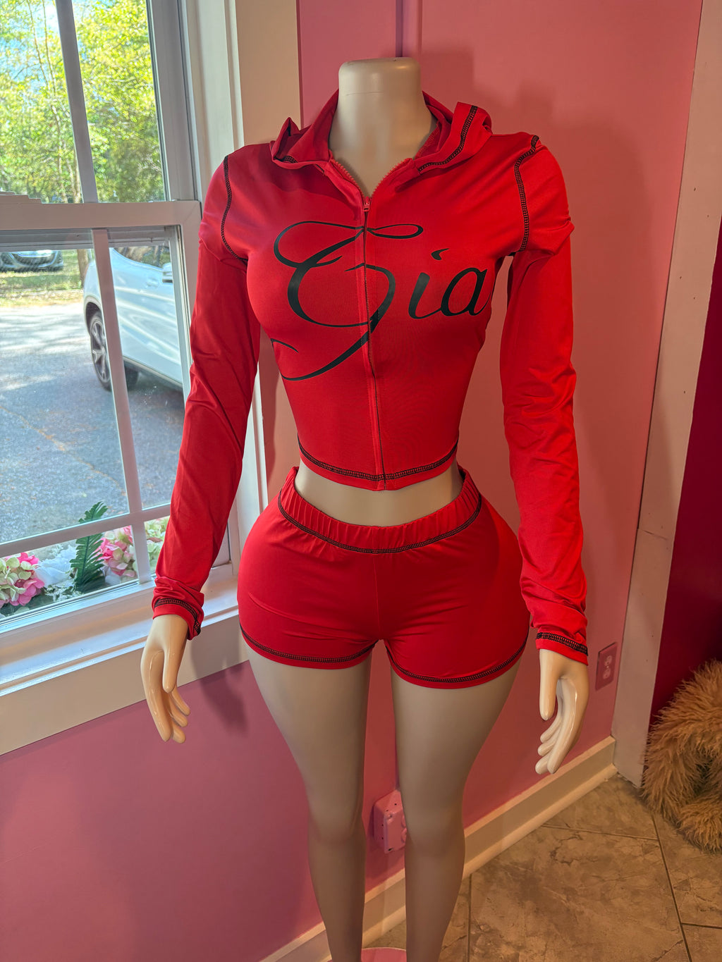 Gia Long Sleeve Shorts Set ❤️💙