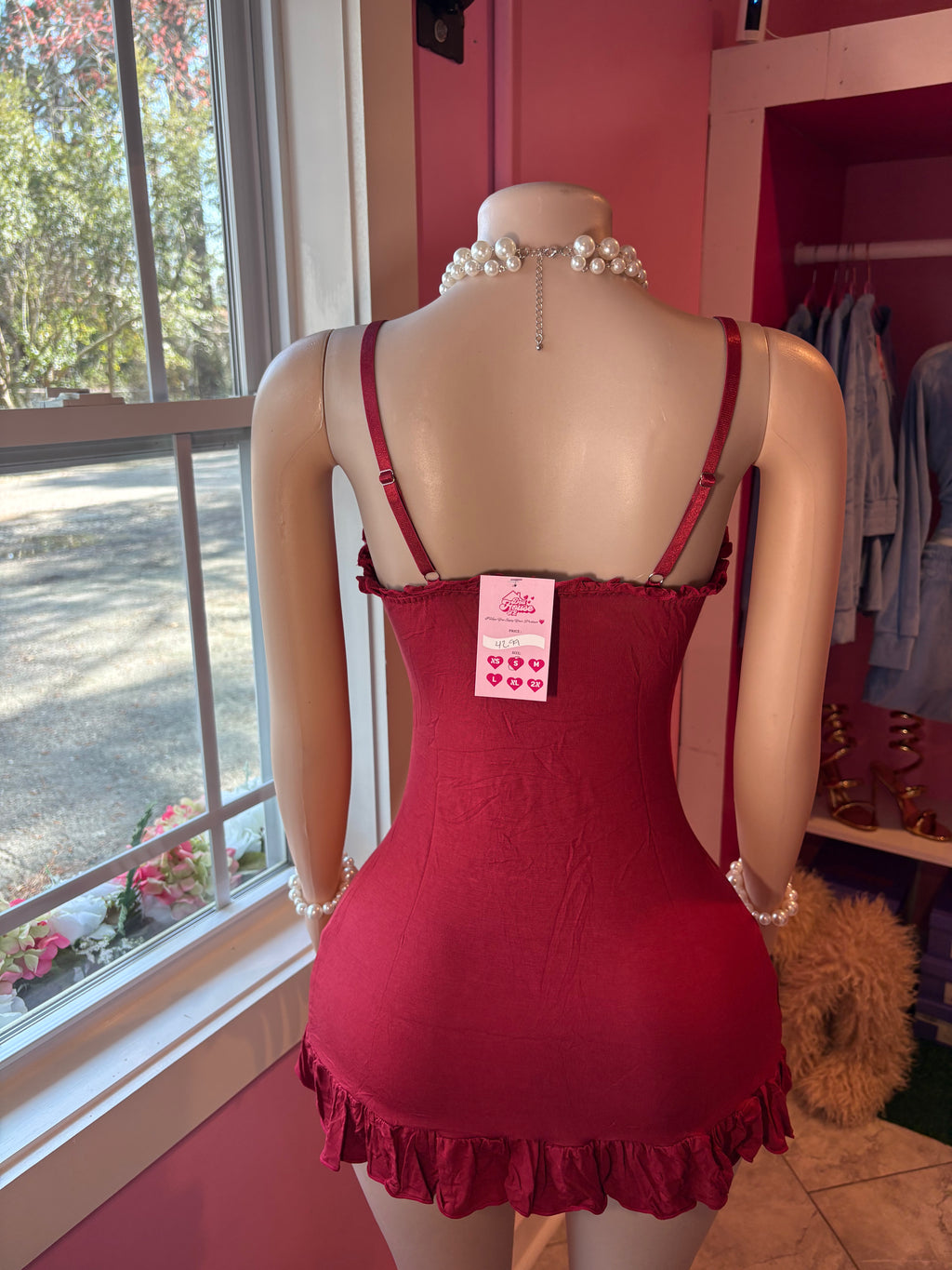 Ruby Red Micro Mini Dress ❤️