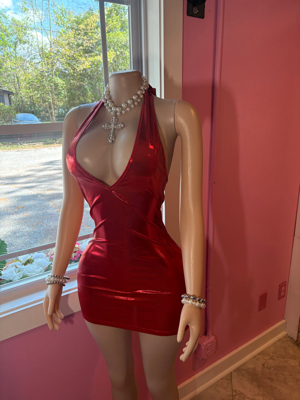 Shimmer Red Dress
