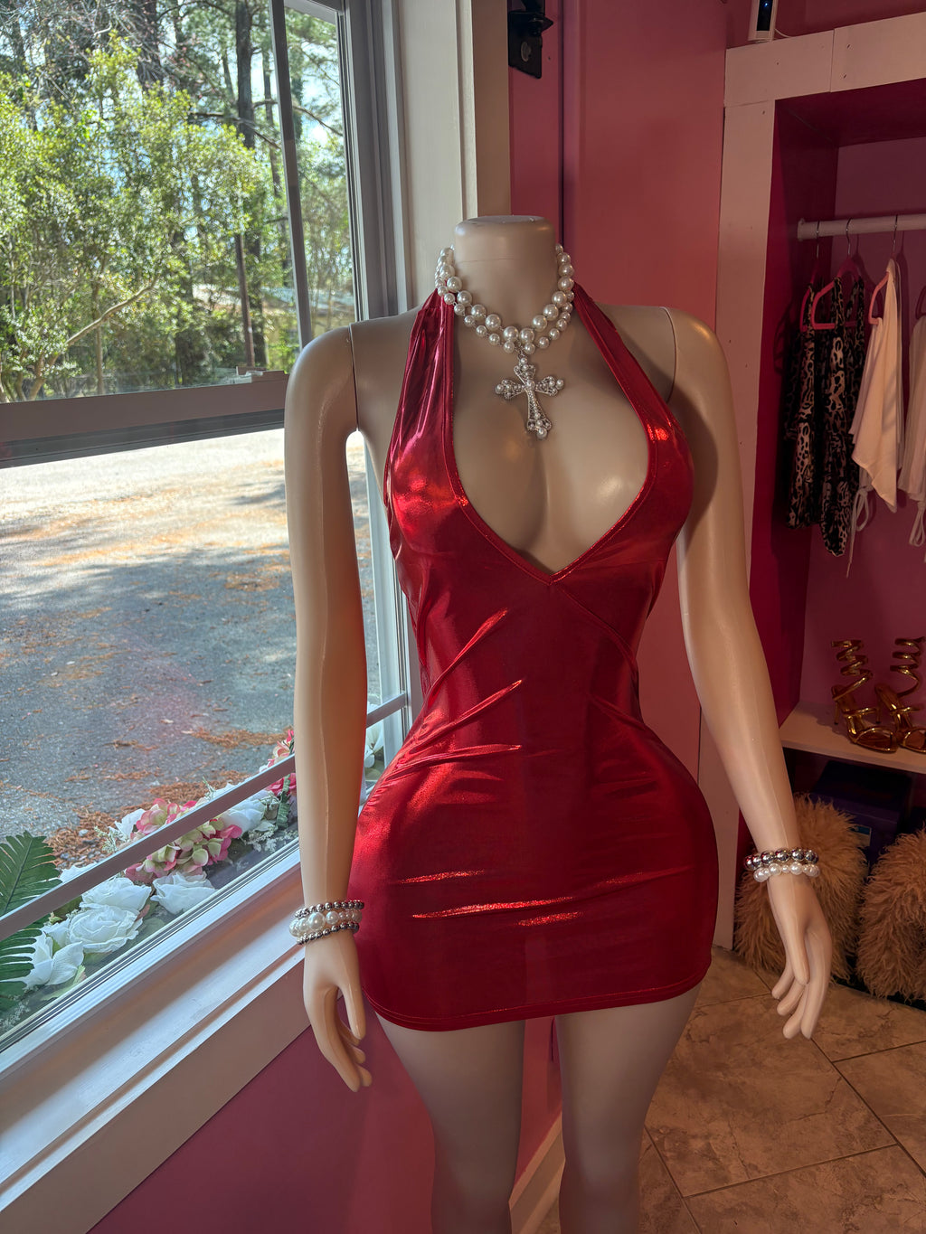 Shimmer Red Dress