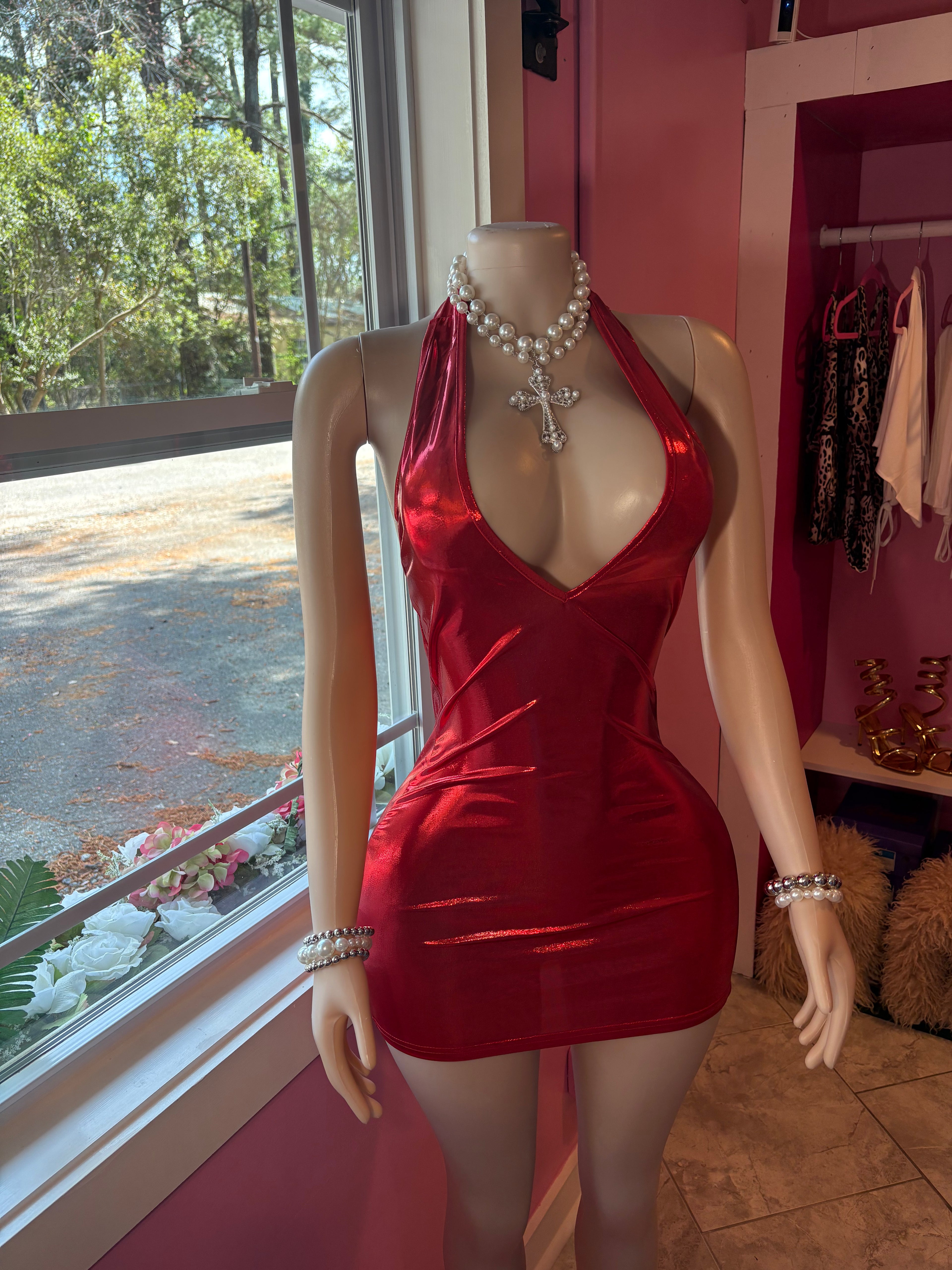 Shimmer Red Dress