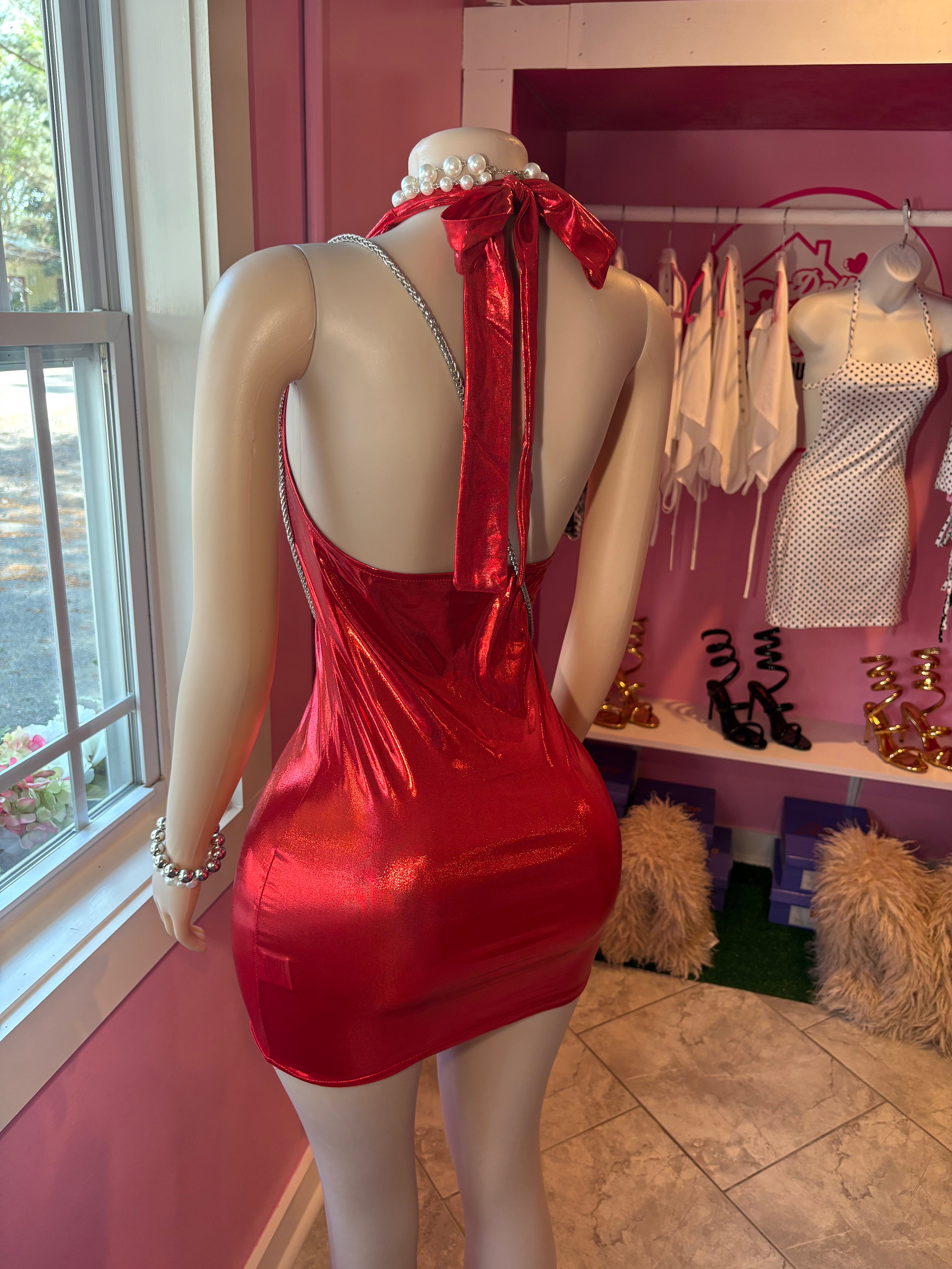 Shimmer Red Dress